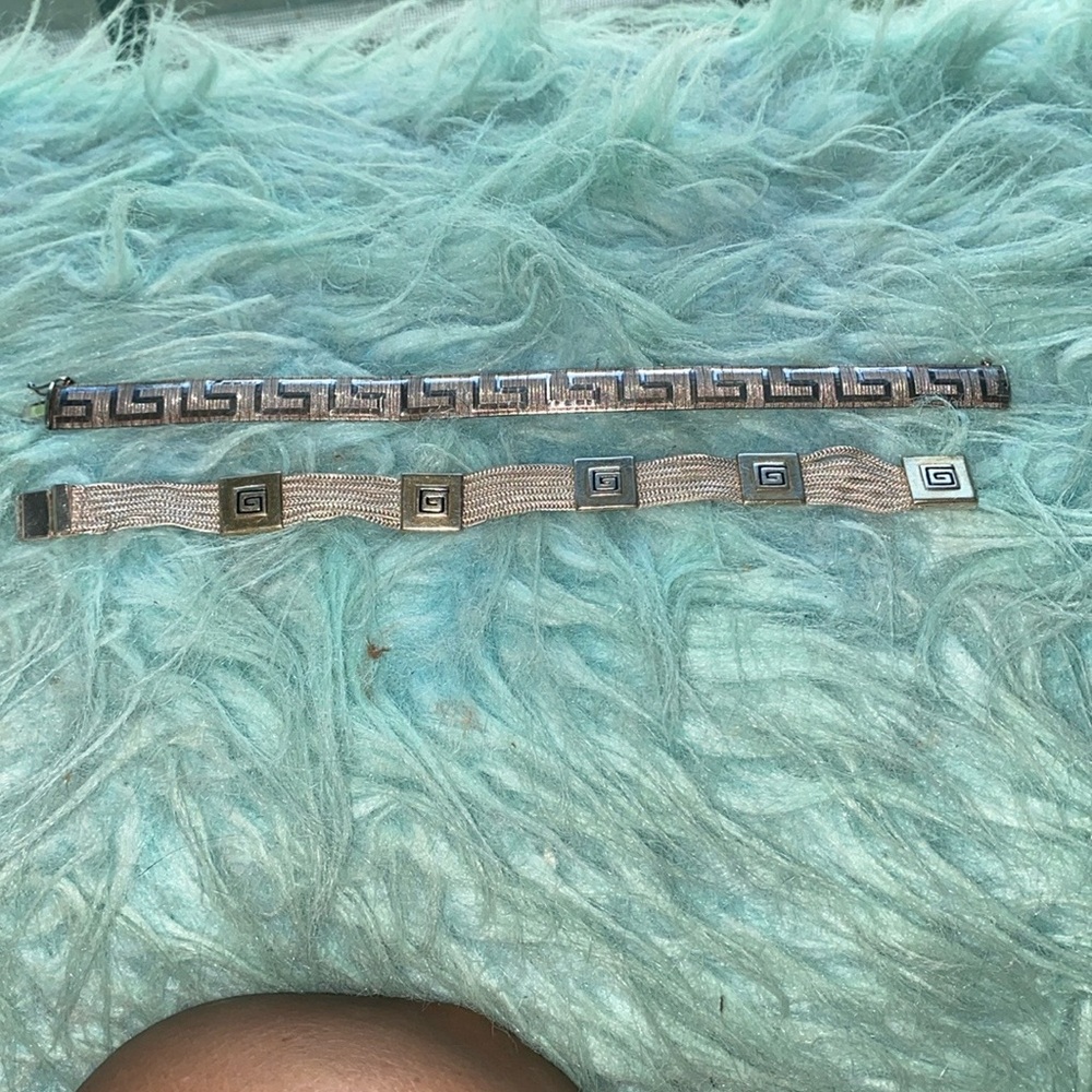 925 Silver Geometric Patterned Bracelets - image 7